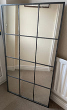 Load image into Gallery viewer, Handmade Industrial Style Wood Window Mirror - Rectangle Mirrors
