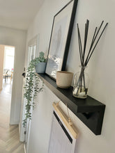 Load image into Gallery viewer, Peg Rail with Shelf - Key Hook / Hallway Shelf / Wood Shelf / Peg Hooks / Nursery Shelf / Coat Rack
