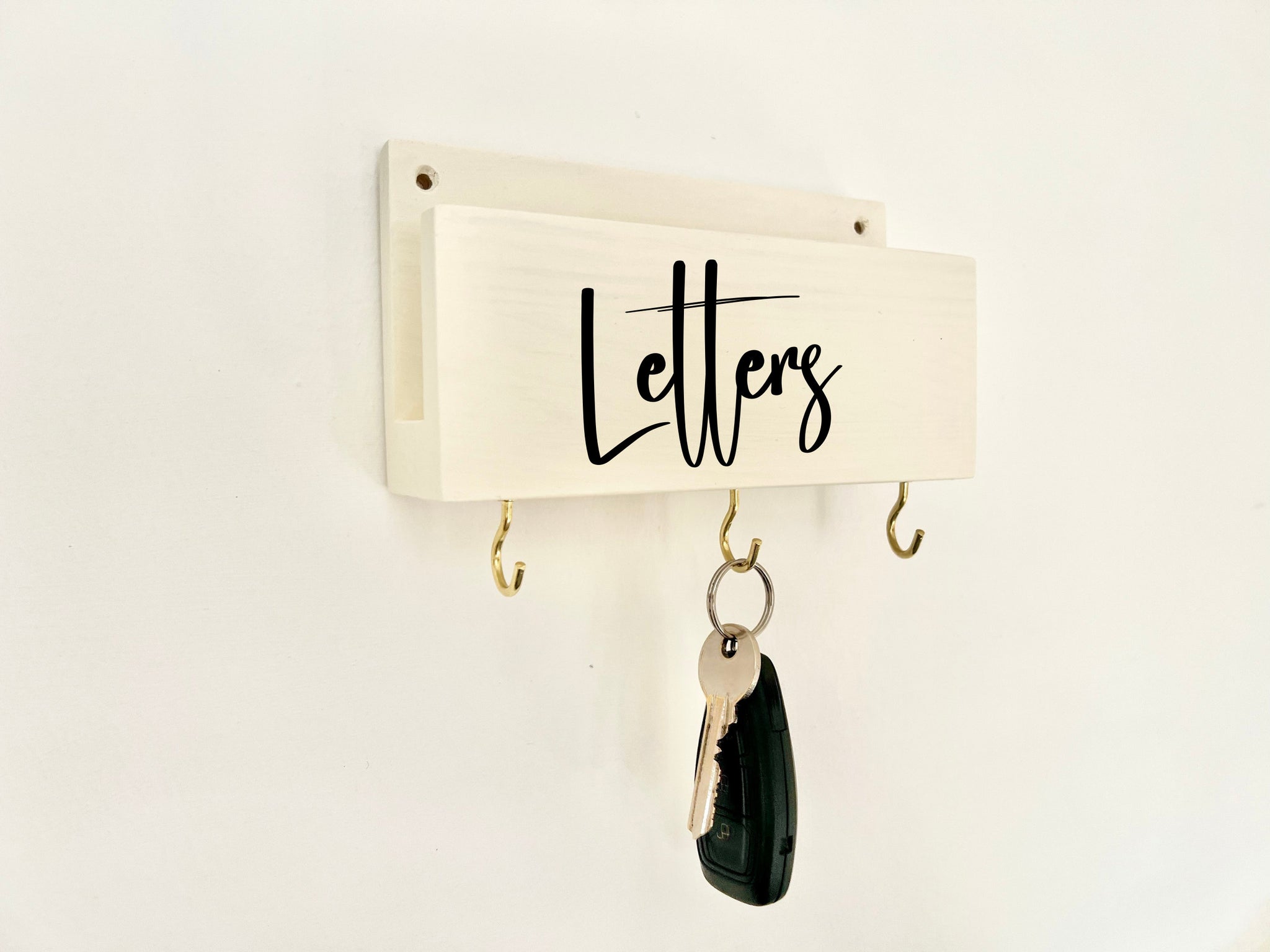 Key Hook Letter Rack Wood Letter Rack Personalised Letter Rack Key and Letter Holder Cute Letter Rack Letter Holder Mail Holder