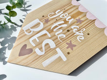 Load image into Gallery viewer, Bookshelf Decor Hanging Flag Girls Room Decor Wood Sign Cute Wood Plaque | Personalised Kids Decor | Kids Room Decor Motivational Signs
