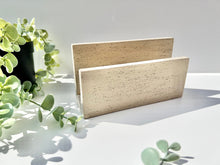 Load image into Gallery viewer, Stone Effect Letter Rack Minimalistic Letter Rack Wood Letter Rack Paper Storage | Cute Letter Rack | Letter Holder | Mail Holder
