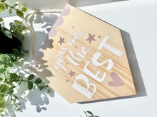 Load image into Gallery viewer, Bookshelf Decor Hanging Flag Girls Room Decor Wood Sign Cute Wood Plaque | Personalised Kids Decor | Kids Room Decor Motivational Signs
