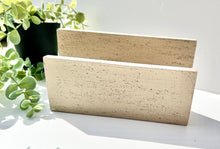 Load image into Gallery viewer, Stone Effect Letter Rack Minimalistic Letter Rack Wood Letter Rack Paper Storage | Cute Letter Rack | Letter Holder | Mail Holder
